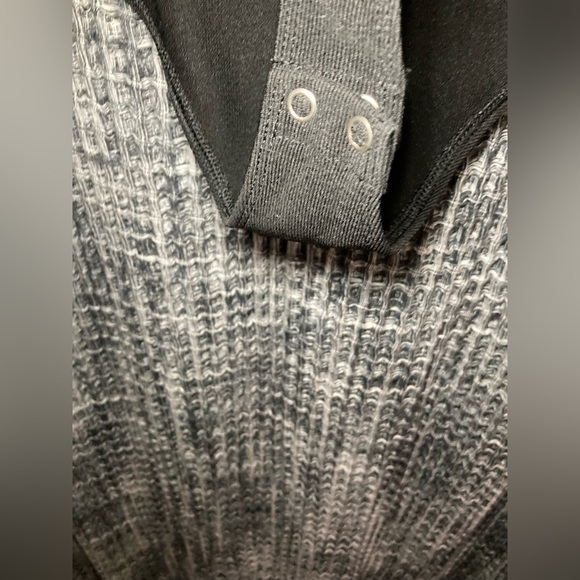 Express Black Stretch Knit Bodysuit with Logo Tag - Picture 6 of 10